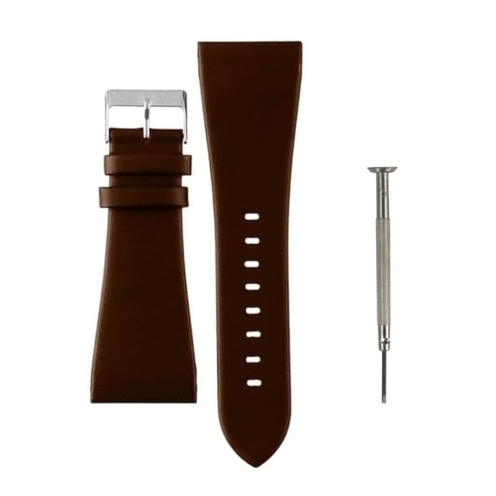 LineOn 30mm Leather Watch Strap Compatible With POLICE Watches Only (30mm) With Tool (Brown) (B0CZDYZC98) Amazon Price History, Amazon Price Tracker