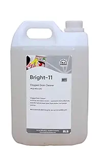 BLS Clogged Drain Cleaner 5LTR (Pack Of 1) / Removes Clogs, Blockages in Washbasin, Septic Tank, Sinks, Pipes/Sink cleaner/Toilet Cleaner/Drain Blockage Remover (Bright - 11)