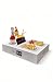 Produktbild N O X O Couchbar Snackbox mit Getränkehalter & Snackschalen (Holz, 28x40x8cm) - Couch Bar & Tablett für Heimkino & Filmabend - Snack Organizer für Couch, Sofa & Bett - Snackbar Console & Ablage