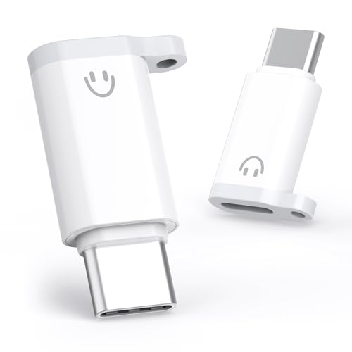 Lightning to USB-C Adapter Audio for Headphones 2 Pack USB-C Male to Lightning Female Earbuds Adapter with Mic & Line Control No Charging/Data Compatible with iPhone 15/16/17 iPad USB-C Devices