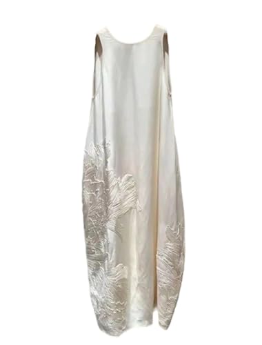 Women’s French Style Embroidered Suspender Maxi Summer Dress