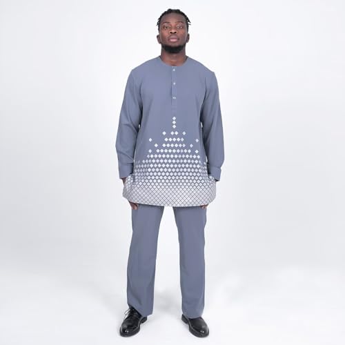 Dashiki for Men African Suits Print Mens Formal Attire 2 Piece African Outfits Traditional Nigerian Clothes Party Wear3