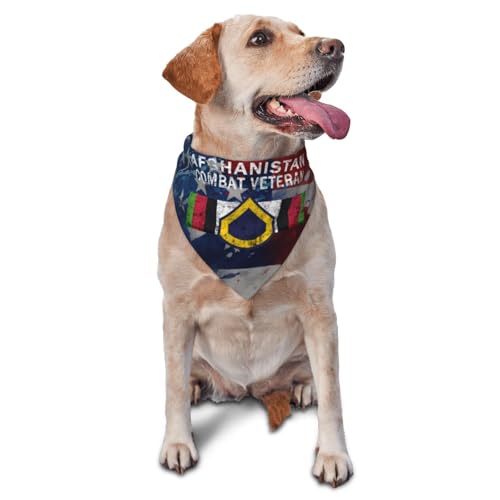 Us Army Private First Class Afghanistan Combat Veteran Dog Scarf Pet Bandana Cat Pet Bibs
