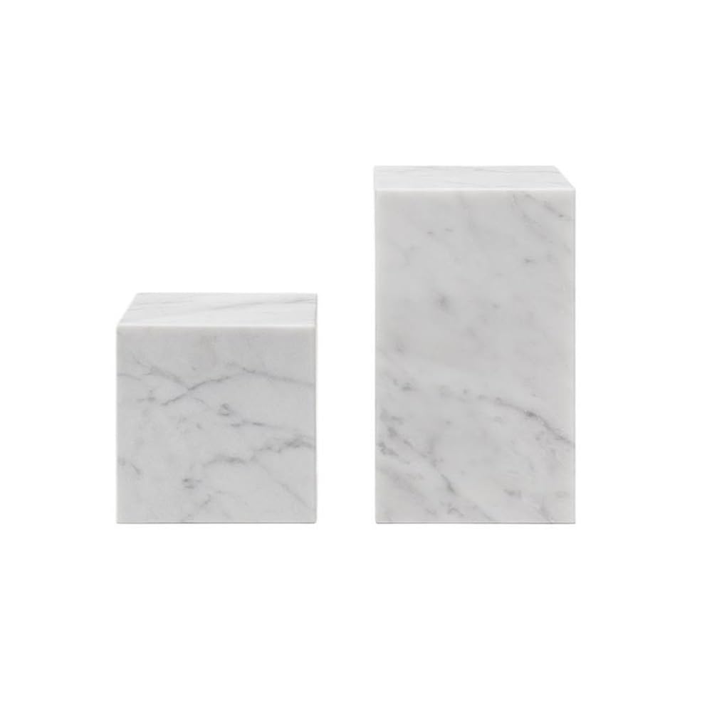 Book Organizer Marble Bookends Minimalist Book Ends for Bookshelf Home Decor Desktop Geometric Ornament Bookshelf Accessories(White)