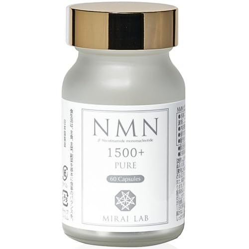 MIRAI LAB �~���C���{ NMN �T�v�������g 1500 ���{�� �y�f�@ ��Ώ��x99.7% �q�g�ɂ����S�������� 1500mg 1��25mg 60�J�v�Z�� 30���� �P�i