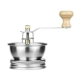 Manuelle Kaffeemühle - Jar Attachment Mill | Edelstahl tragbare Bohnenmühle mit Handkurbel, passend für Wide Mouth Jars für frisch gemahlenen Kaffee überall