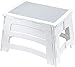 Rubbermaid Mini Folding Step Stool, Short, Foldable, Lightweight with Slip Resistant Treads and Non-Slip Feet, White