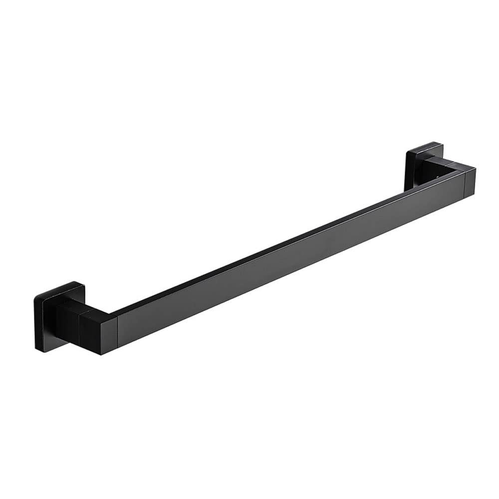 Toallero de pared negro de aluminio de 80cm para baño y cocina