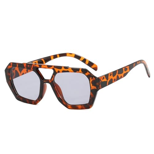 Lunettes de soleil homme irrégulières vintage aux finitions géométriques