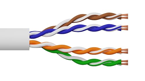 Link LK6A100W - Matassa Cavo Rete Categoria 6A Non Schermato Utp AWG24 Halogenfree Flessibile Colore Bianco MT.100, Cavo Intestato Da Ambo I Lati - 2