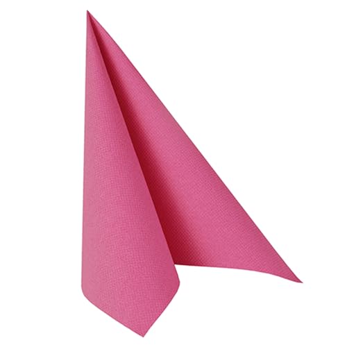 Serviettes Royal Collection pliées 1/4 fuchsia 40x40 cm pour vaisselle jetable
