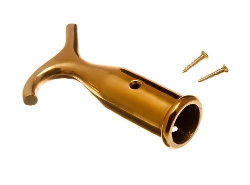 ONESTOPDIY.COM SASH Window Blind Pole Hook Polished Solid Brass