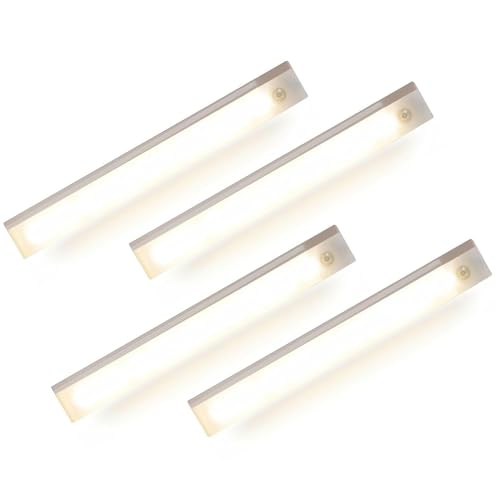 Aboiled Rechargeable Motion LED Lights - Magnetic Installation Warm Light for Closet, Kitchen, and Stairs