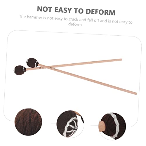 SUPVOX 2Pcs Malhos De Marimba Acessórios De Bateria Baquetas Profissionais Marretas De Fios Médios P