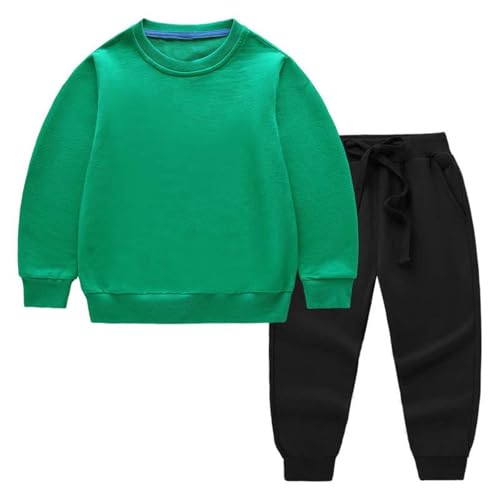 Kids Clothes Boys Girls Sweatsuit Long Sleeve Hooded Sweatshirt Crewneck Pullover Jogger Sweatpant Casual Tracksuit