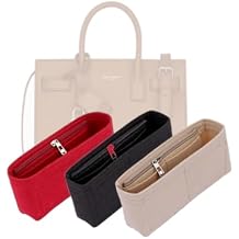 Bag Organizer for YSL Sac de Jour Medium Bag 36L x 28H x 18D cmBeige, Style B Side Zipper