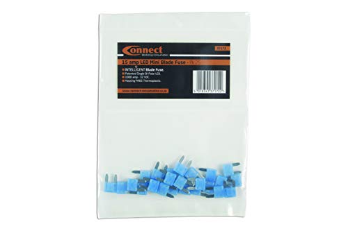 Fusibles mini blade 15A Connect 37172 de 25 piezas para automoción 2