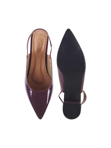 Image of Solid Pointed Toe Pumps for Women Dress Pumps with Mid Heel for Party, Office & Formal Footwear