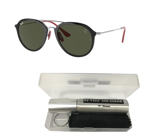 Ray-Ban RB4369M Sunglasses Bundle: RB 4369M F60131 Black Green and Eyewear Cleaning Kit2