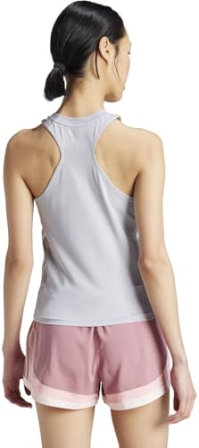 adidas Women's AEROREADY Train Essentials Regular 3-Stripes Tank Top, Glory Grey/White, M - Image 3