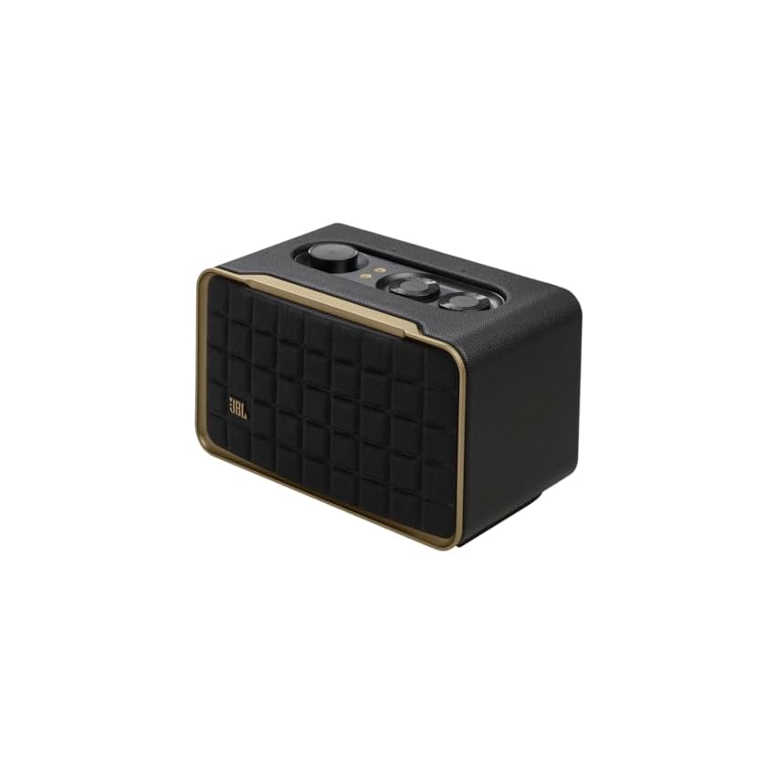 jbl authentics 200 enceinte smart home avec wifi, bluetooth et assistants vocaux, design rétro, noire
