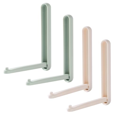 ZSUIQIN 4 Piezas Perchero de Pared Extensible Ganchos Plegables Autoadhesivos
