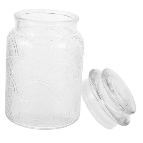 Garneck Tarro de Vidrio Hermético para Alimentos con Boca Ancha Recipiente Transparente para Snacks Café Té y Secos Bote de Almacenamiento Doméstico Antipolvo y Fácil Limpieza Pequeño