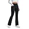 Libin Mujer Campana Térmicos Leggings para Invierno de Senderismo Trekking Deporte Impermeables Yoga Bootcut Pantalones con Bolsillos, Negro, L