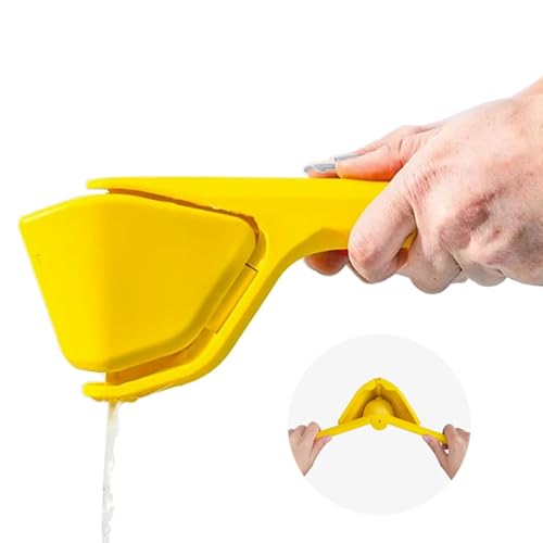 Junvaia Lemon Squeezer Manual, Large Flat Lemon Squeezer, Easy Squeeze Lime Squeezer, Manual Press Lemon Juicer Citrus Juicer with Sideways Pivot Leverage, Folds Flat For Space-Saving Manual Juicers