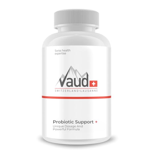 VAUD® Probióticos Saneamiento intestinal - Alta dosis Con 9,6 mil millones de bacterias intestinales, L-glutamina - 100 cápsulas - Resistente al jugo gástrico - Vegano - 100% natural - Probado en