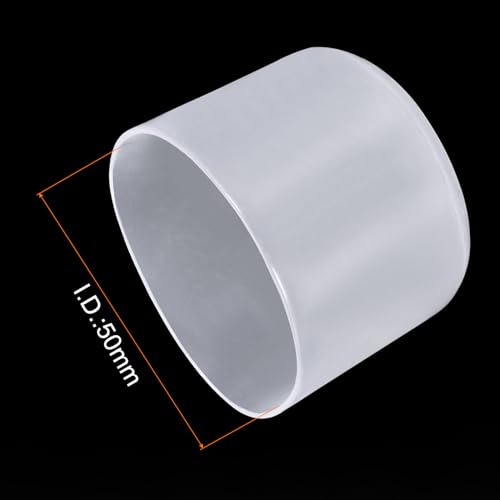 Image of uxcell 4pcs Rubber End Caps 50mm ID Vinyl Round Tube Bolt Cap Cover Screw Thread Protectors Clear, 40mm Height