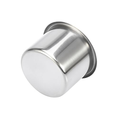 Portavasos universal de acero inoxidable plateado 2pcs miniatura 6