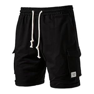 Heren Effen Kleur Shorts Tether Grote Zak Midden Taille Elastisch Recht Mode Comfortabel Casual Veelzijdig Knap