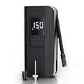 TOPUMP Pompa elettrica per bicicletta TP100, Gonfiatore portatile per pneumatici con display a LED, autospegnimento, compressore d'aria a batteria da 150 PSI per auto moto palloni.
