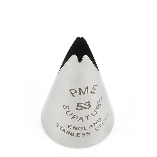 PME Seamless Stainless Steel Broadleaf Lily Supatube Tip #53, Silver, Standard