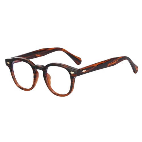 Lunettes rondes rétro MUTYNE à verres transparents avec monture carrée pour homme