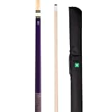McDermott Lucky L71 Pool Billiard Cue, Irish Linen Wrap, 13 mm Cue Tip, 3/8'-10 Joint, with Soft Case w/Embroidered Clover Logo (18, Ounces)