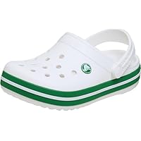 Crocs Unisex Kinder Crocband Clog K Clog, White/Green Ivy, 37/38 EU
