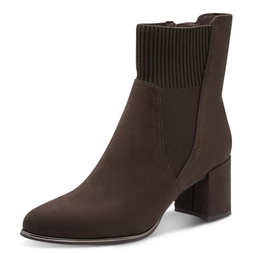 MARCO TOZZI Damen Stiefel mit Reißverschluss Bequem, Braun (MOCCA), 39 EU
