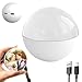 2.7 Inch Memory Orb Ball, WiFi Personalized Crystal Ball Video Player Memory Sphere Upload Videos & Photos Light-Up Memory Sphere (White,Data cable version) immagine