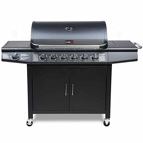 CosmoGrill Pro Deluxe 7 Gas Burner 6+1 Barbecue Grill, Stainless-Steel Warming Rack, Side-Burner,...