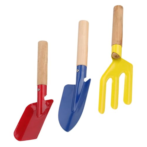KICHOUSE Garden Shovels for Planting 3pc Set Gardening Tools Shovel Trowel Hand Tool