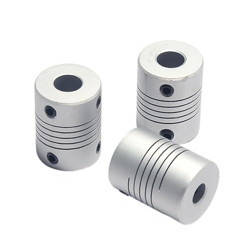 Rigid coupling,Stainless steel rigid coupling 1pcs D19L25 Aluminium CNC Stepper Motor Flexible Shaft Coupling Encoders Engraving Machine(6.35x6.35)