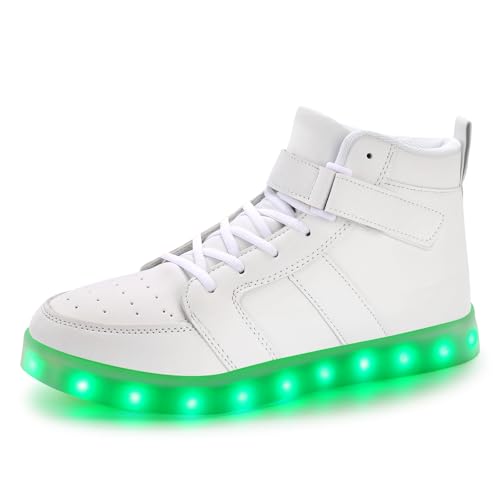 Image of Light Up Shoes Men Women LED Shoes USB Charging Adult High Top LED Sneakers Glow in The Dark Footwear for Dancing Party Festivals Festivals