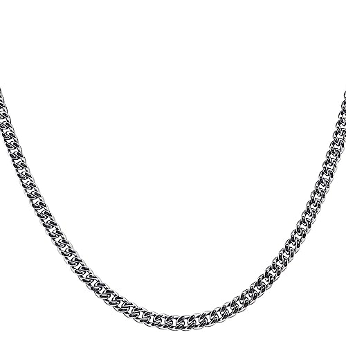 Accents Kingdom 6.9 mm Pure Titanium Necklace Men's Curb Link Necklace Chain