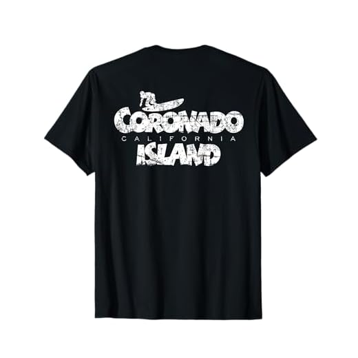 Surf en la isla de Coronado, California (espalda blanca vintage) Camiseta