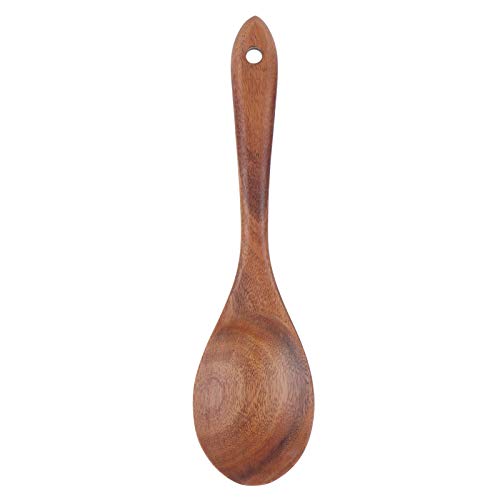 Gavigain Teak Wood Tableware, Food Grade Wooden Salad Spoon Fork Kitchen Restaurant Dining Flatware for Salad (26 * 6.5 teak salad spoon)