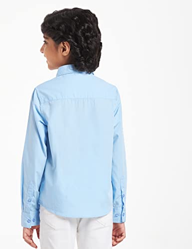 Image of Amazon Brand - Jam & Honey Boy's Regular Shirt (JH-BST-SH-28 Lt Blue 2 11-12 Years)