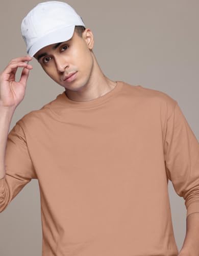 Image of Veirdo Pure Cotton Round Neck Regular Fit Solid Full Sleeve T-Shirt Combo for Men & Boys (Pack of 2 Available in Size S to 2XL)
