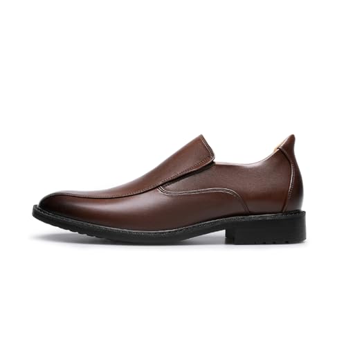Men's Breathable Leather Casual Shoes, Slip-On Design Loafers2